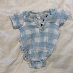 Mudpie Linen Gingham Romper